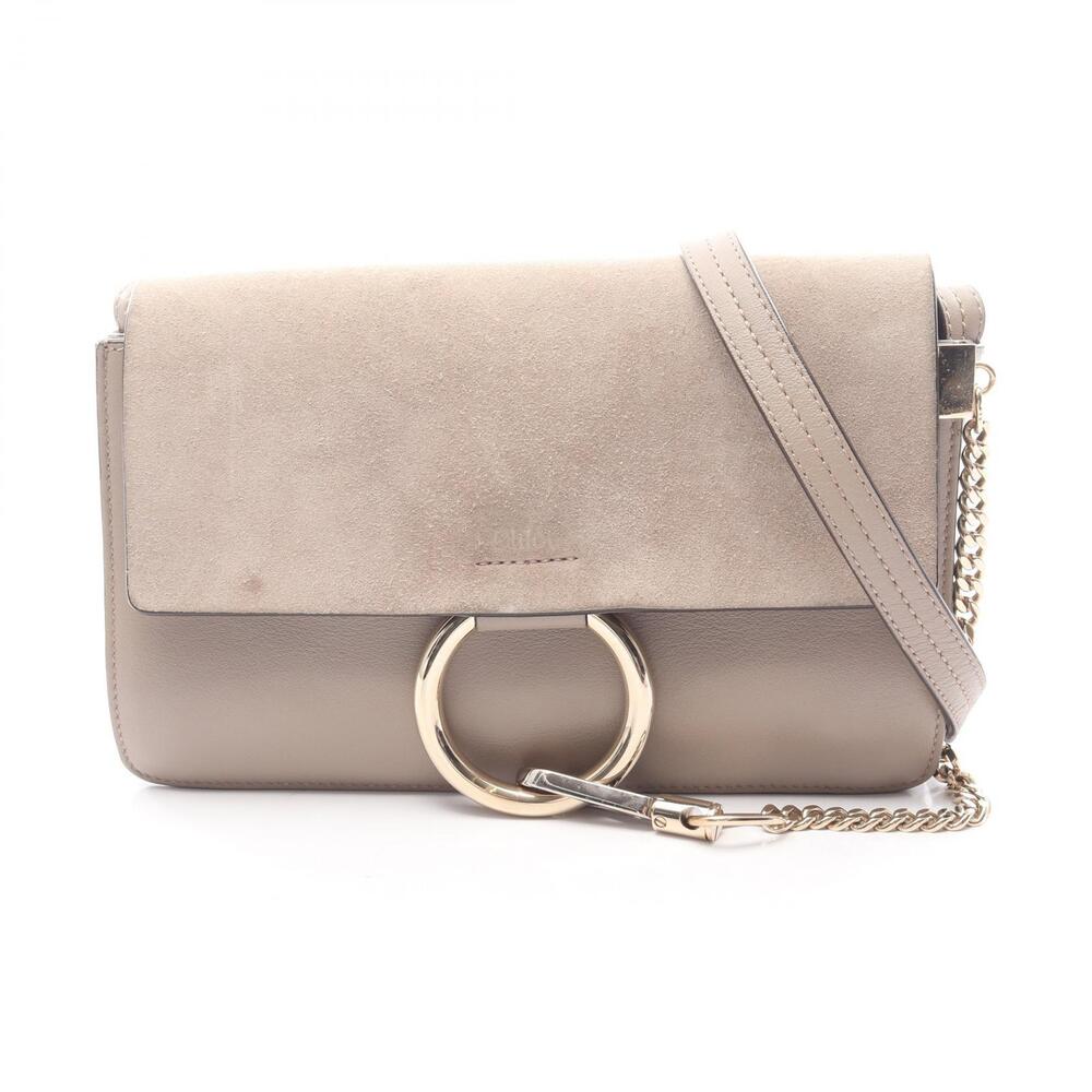 Chloe Faye shoulder bag leather suede beige
